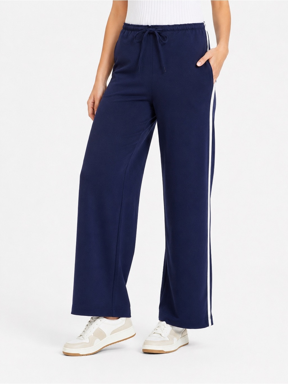 A New Day Wide Leg Side Stripe Pants Navy Size XS Long